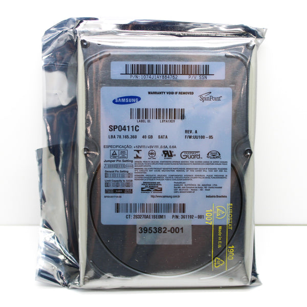 Samsung SP0411C Spinpoint 40GB 3.5" SATA Hard Drive HP PN 361192-001