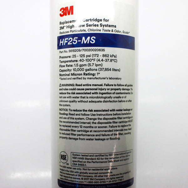 3M HF25-MS Replacement Cartridge 123488 5615209 7000001677
