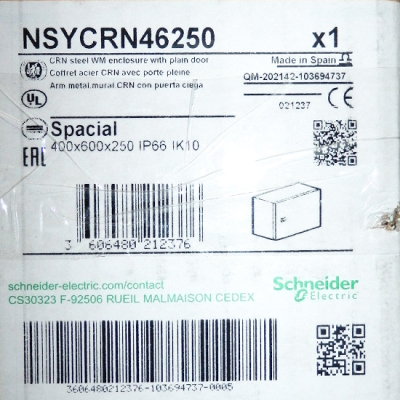 Schneider Electric IP66 Spacial CRN Series Steel WM Enclosure NSYCRN46250