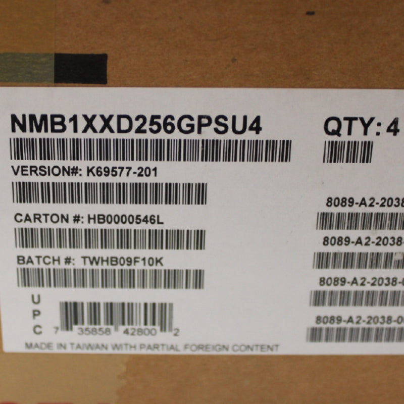 Factory Sealed 4 x 256GB Intel Optane DDR-T Persistent Memory NMB1XXD256GPSU4