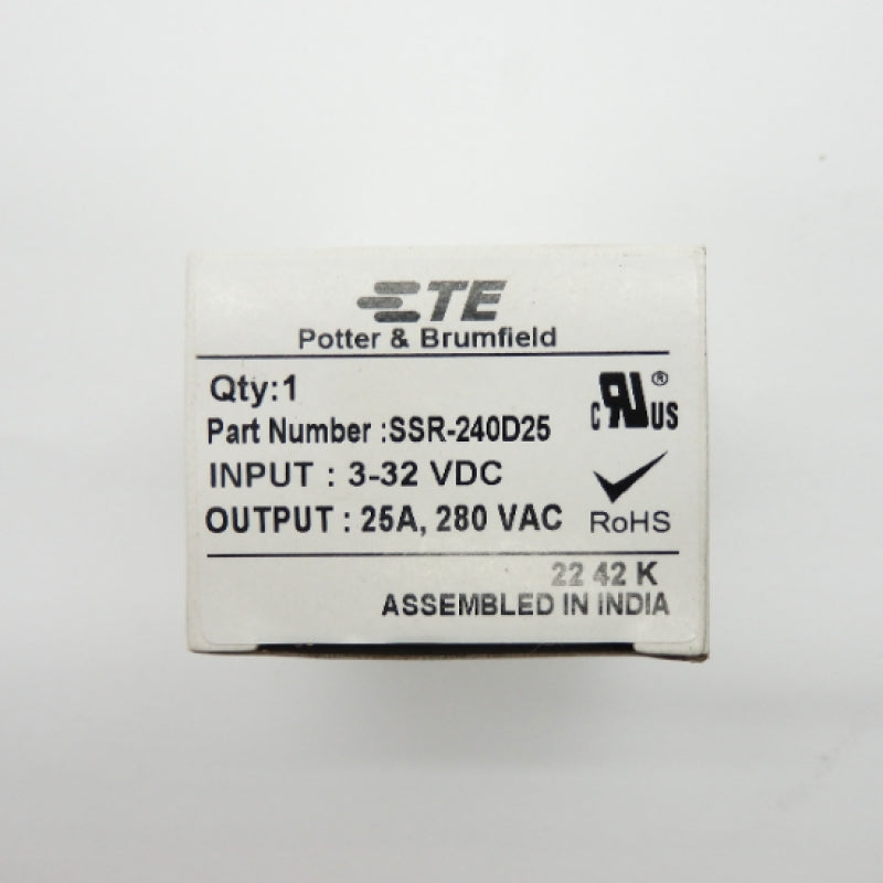 TE Connectivity SSR Series 25A Solid State Relay SSR-240D25