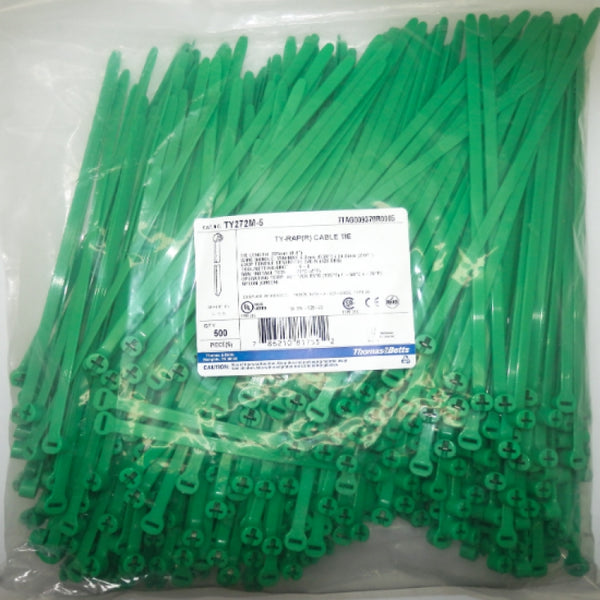 Pack of 500 Thomas & Betts Ty-Rap High Performance Nylon Cable Ties TY272M-5