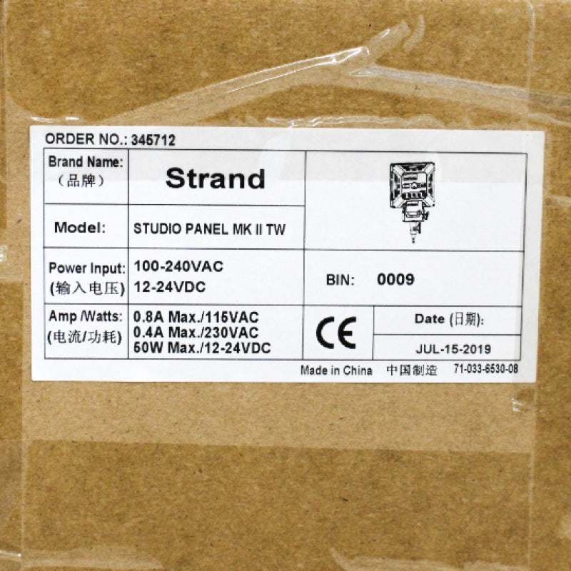 Mk Panel Led Strand Lighting Studio Panel MK II Tunable White Light LED Panel Lumin ...