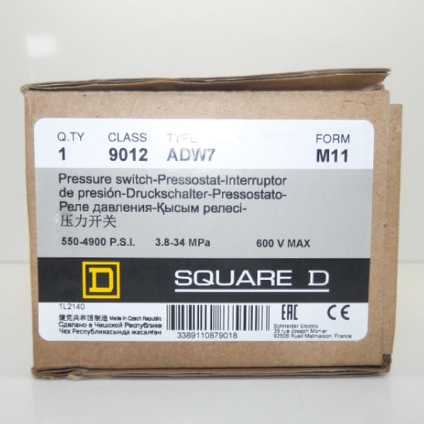 Square D 600V Pressure Switch 9012-ADW7