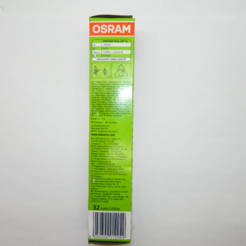 Osram Dulux D G24D-3 Compact Fluorescent 2-Pin Lamp 26 W/840