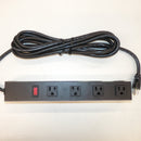Hammond Manufacturing 14" Right Angle 4 Outlet Power Strip 1584T4B1RA