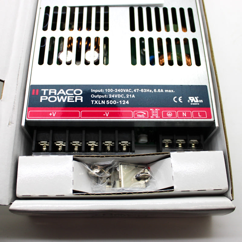 Traco Power 500W 24V 21A Enclosed AC-DC Switching Power Supply TXLN 50 ...