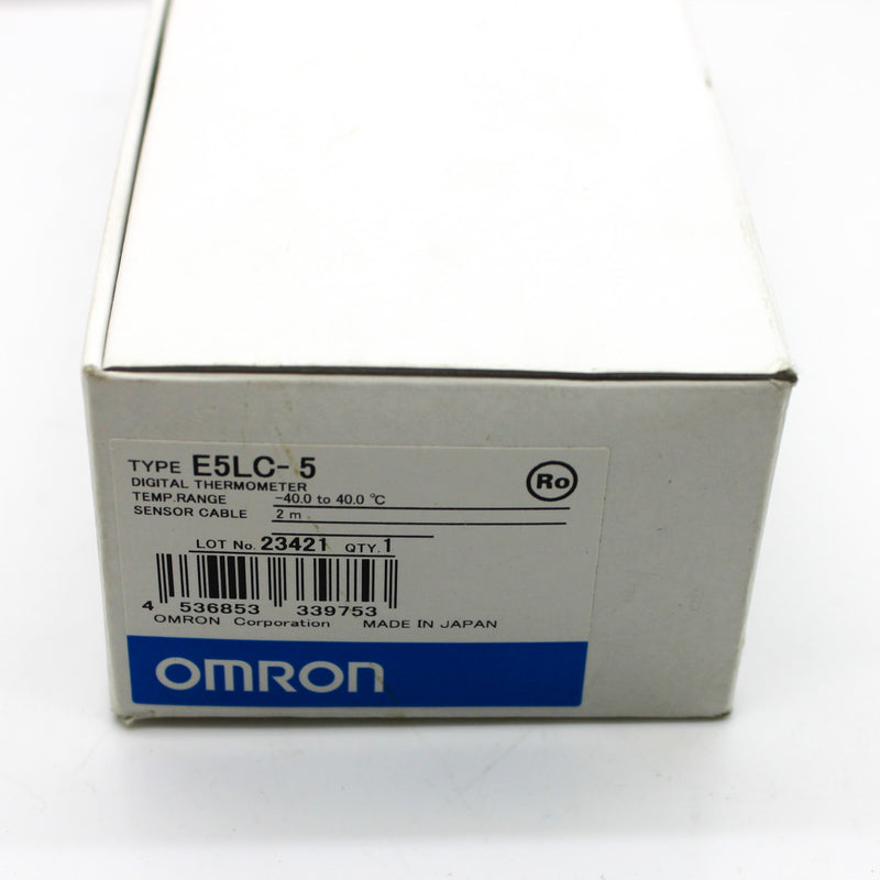 Omron E5LC Series 1 Row x 3-Digits Digital Thermometer E5LC-5