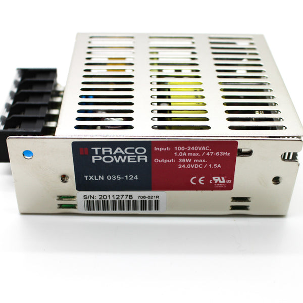 Traco Power 35W 24V 1.5A Enclosed AC-DC Switching Power Supply TXLN 035-124