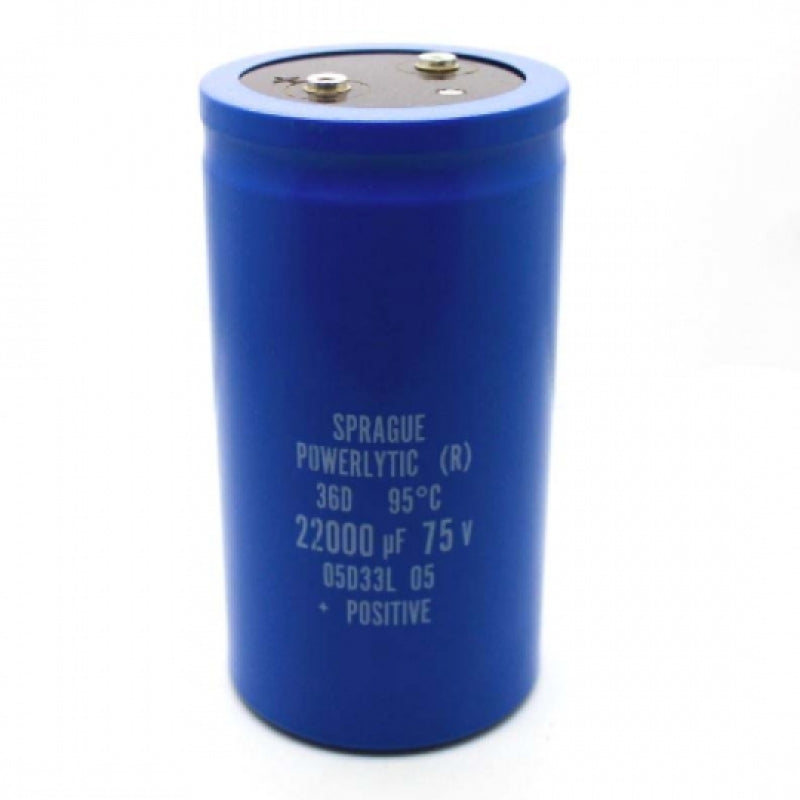 Sprague Powerlytic 36D 22000uF 75V Large Can Aluminum Capacitor