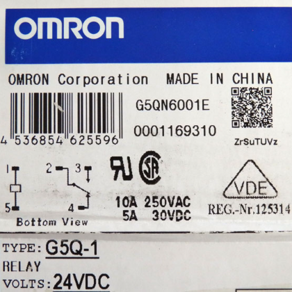 Omron G5Q-1-DC24 G5Q Series Miniature Power Relay