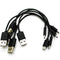 Pack of 5 of Generic 6-Inch Black USB to Micro USB Cables
