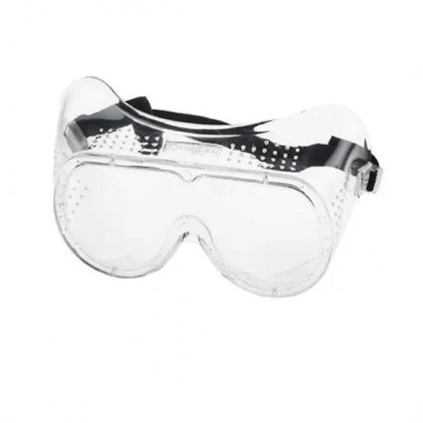 Pack of 5 Clear Polycarbonate Frame Vented Adjustable Strap Safety Goggles