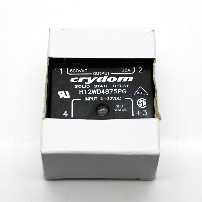 Crydom 600VAC 75A Zero-Switching Panel Mount Solid State Relay H12WD4875PG