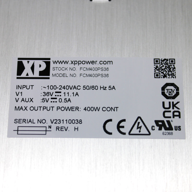 XP Power 36V 11.1A 400W Enclosed ITE Medical AC-DC Power Supply FCM400PS36