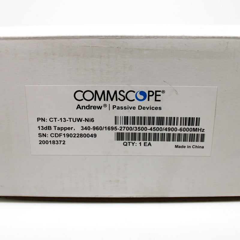 CommScope 340-6000Mhz N Female Termination 13dB Tapper CT-13-TUW-Ni6