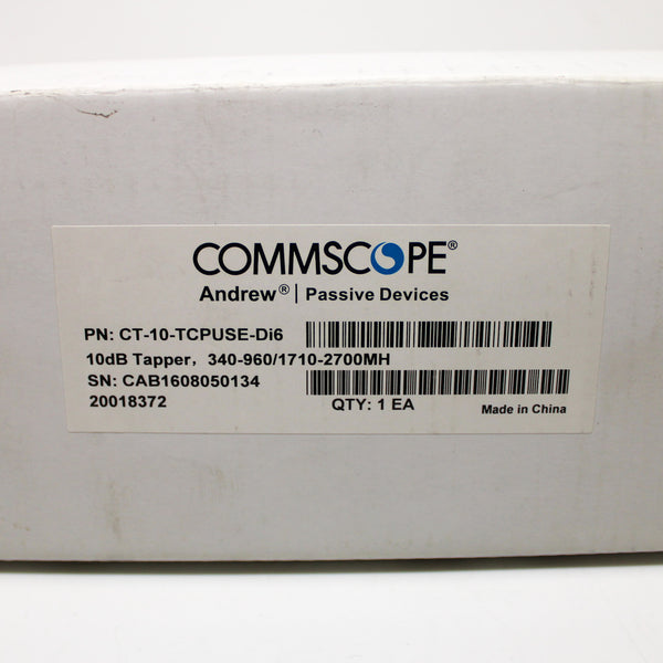 CommScope 340-960/1710-2700Mhz N Female Termination 10dB Tapper CT-10-TCPUSE-DI6