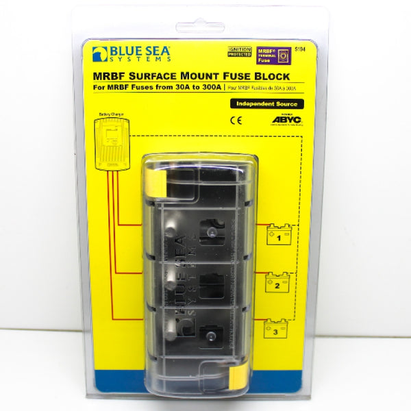Blue Sea Systems 5194 MRBF Surface Mount Fuse Block for 30A-300A MRBF Fuses