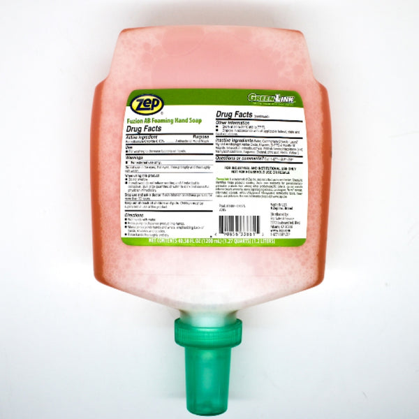 4 Pack of Zep 1200ml Orange Fuzion Anti-Bacterial Foaming Hand Soap 338816