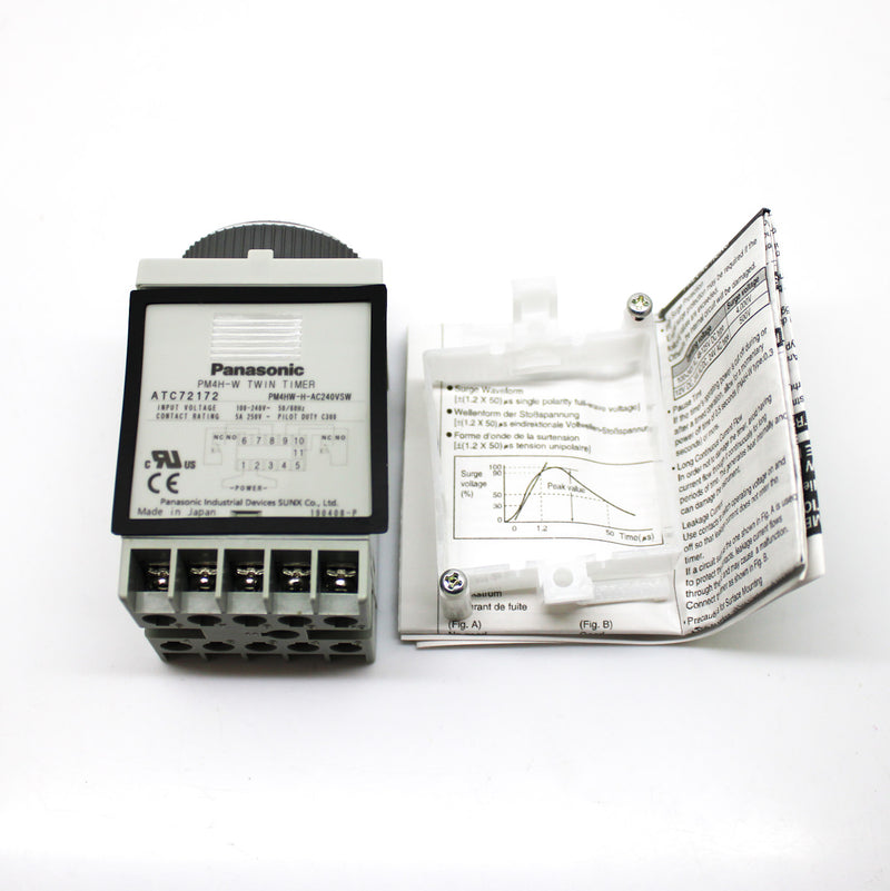 Panasonic PM4h-W Twin Timer Time Delay Relay DPDT PM4HW-H-AC240VSW