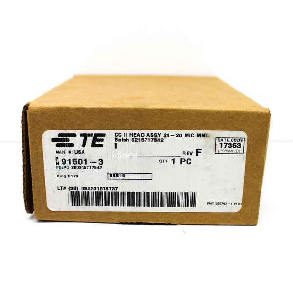 TE Connectivity 20-24 AWG Tool Crimp Head For Rectangular Contacts 91501-3