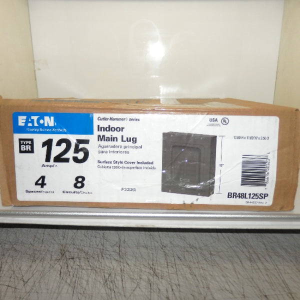Eaton 125A BR Indoor Main Lug Loadcenter with Surface Cover BR48L125SP