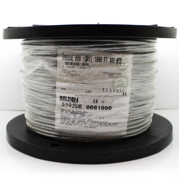 1000 FT Spool of Belden 22AWG 4-C Unshielded Gray Security & Sound Cable 5502UE