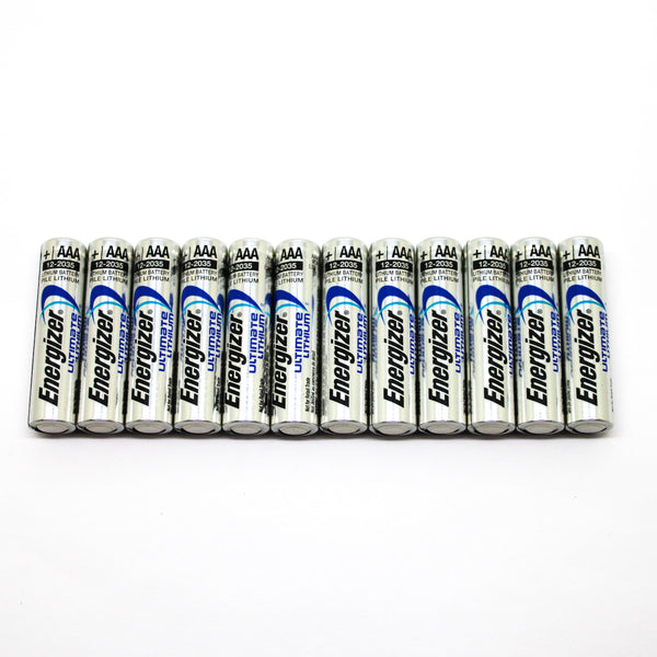 12 Pack of Energizer Ultimate Lithium AAA Batteries L92 1.5V FR03 AAA/FR10G445