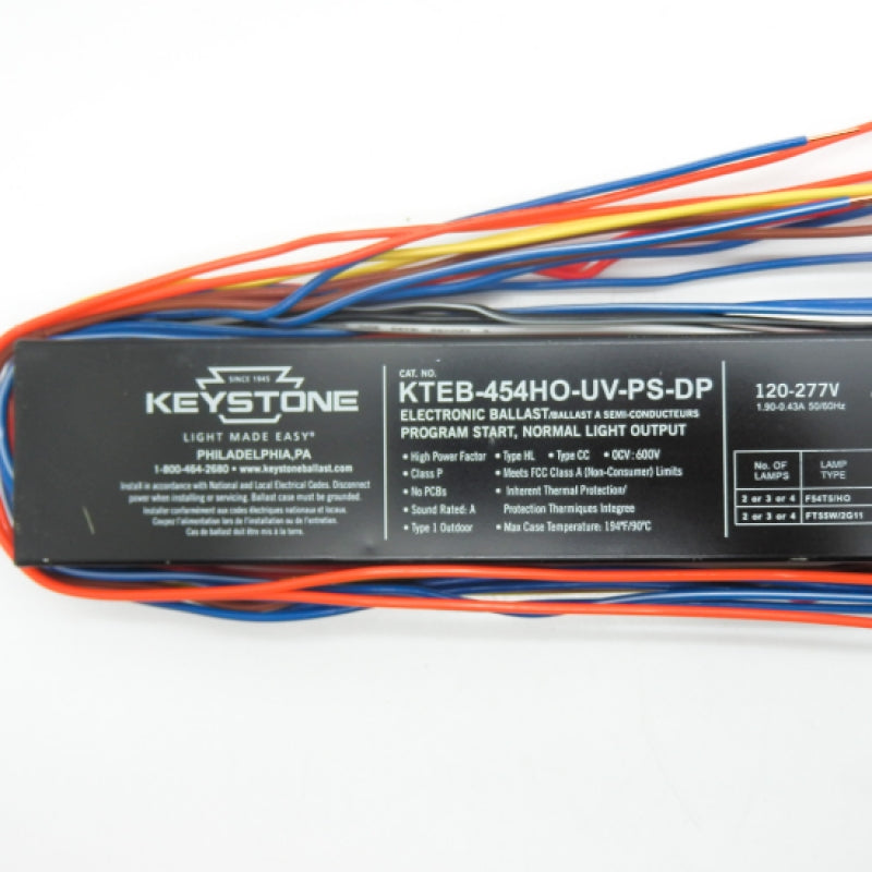 Keystone Technologies T5HO Program Start Electronic Ballast KTEB-454HO ...