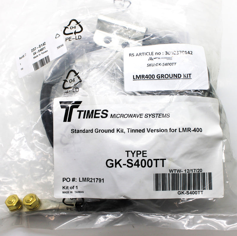 Times Microwave Systems GK-S400TT Standard Ground Kit Tinned Version for LMR-400