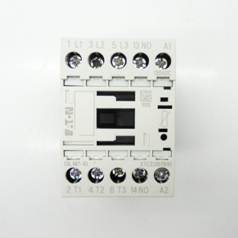 Eaton XTCE007B10AD 120VDC 7A 3-Pole DIN Rail Mount Contactor DILM7-10