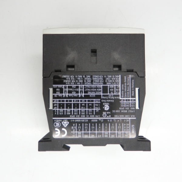 Eaton XTCE007B10AD 120VDC 7A 3-Pole DIN Rail Mount Contactor DILM7-10