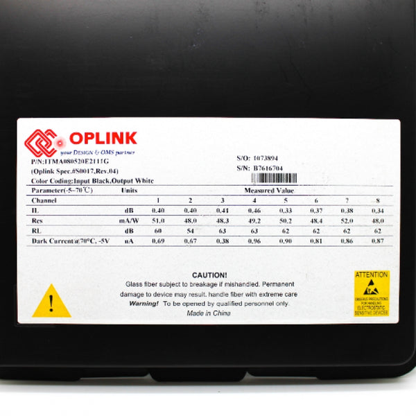 Molex Oplink 8-Ch Fiber Optic Integrated Tap Monitor Array ITMA080520E2111G