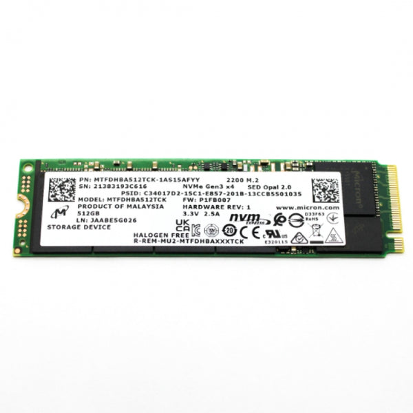 Micron 2200 M.2 SSD 512GB Solid State Drive MTFDHBA512TCK-1AS15AFYY