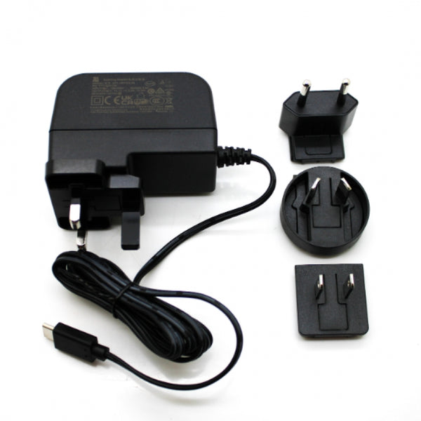OKdo 5V 3A Universal (UK, EU, AUS, US) USB-C Power Supply for Raspberry Pi 4