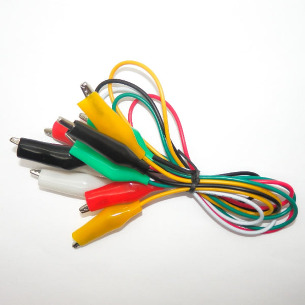Pack of 5 16" Okdo Test Leads with Alligator Clips CC40CM