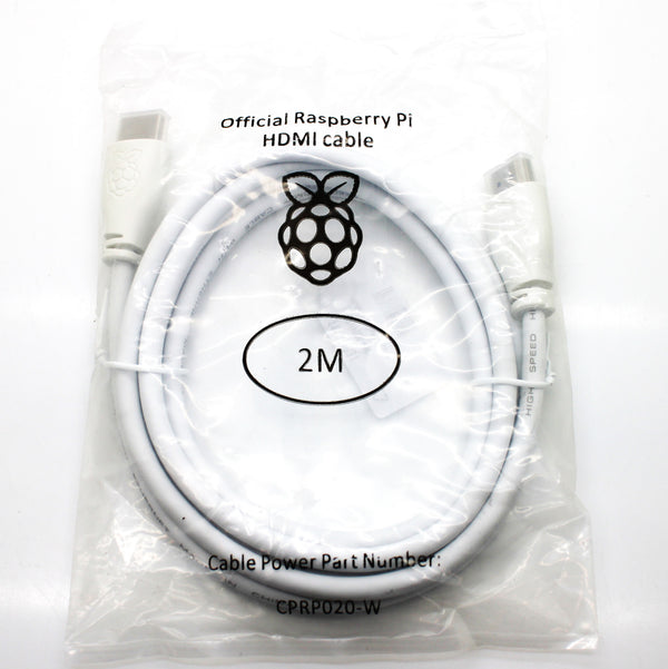Raspberry Pi Official 2M White HDMI Cable CPRP020-W
