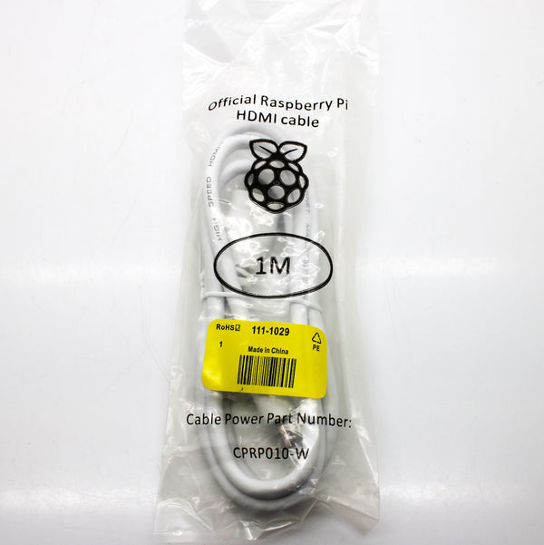 Raspberry Pi Official 1M White HDMI Cable CPRP010-W