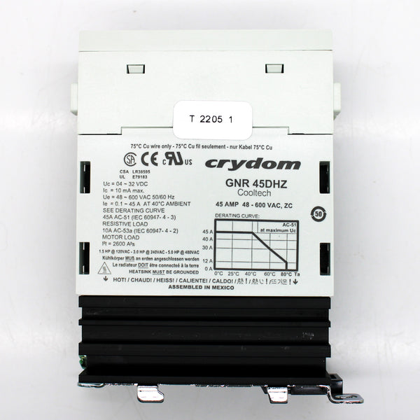 Crydom 4-32VDC 45A SPST-NO (1 Form A) Solid State Relay GNR45DHZ