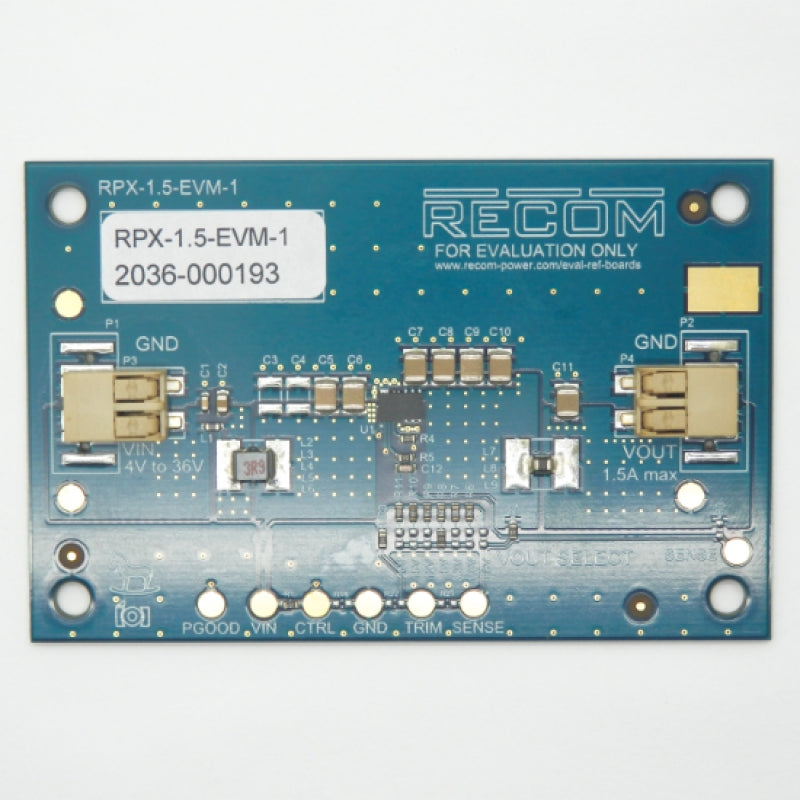 Recom Power 1.5A Evaluation Module RPX-1.5-EVM-1 – Primelec