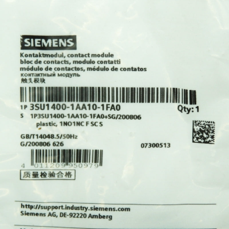 Siemens Contact Module with 2 Contact Elements 3SU14001AA101FA0