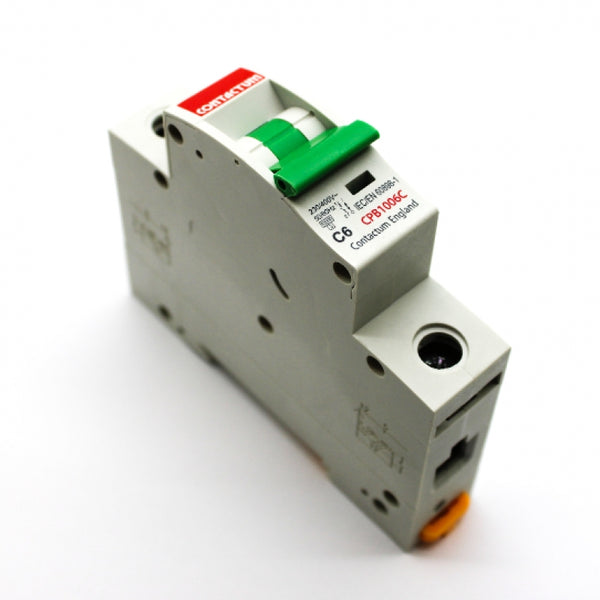 Contactum 250VAC 6A 1P 10kA Type C Circuit Breaker CPB1006C