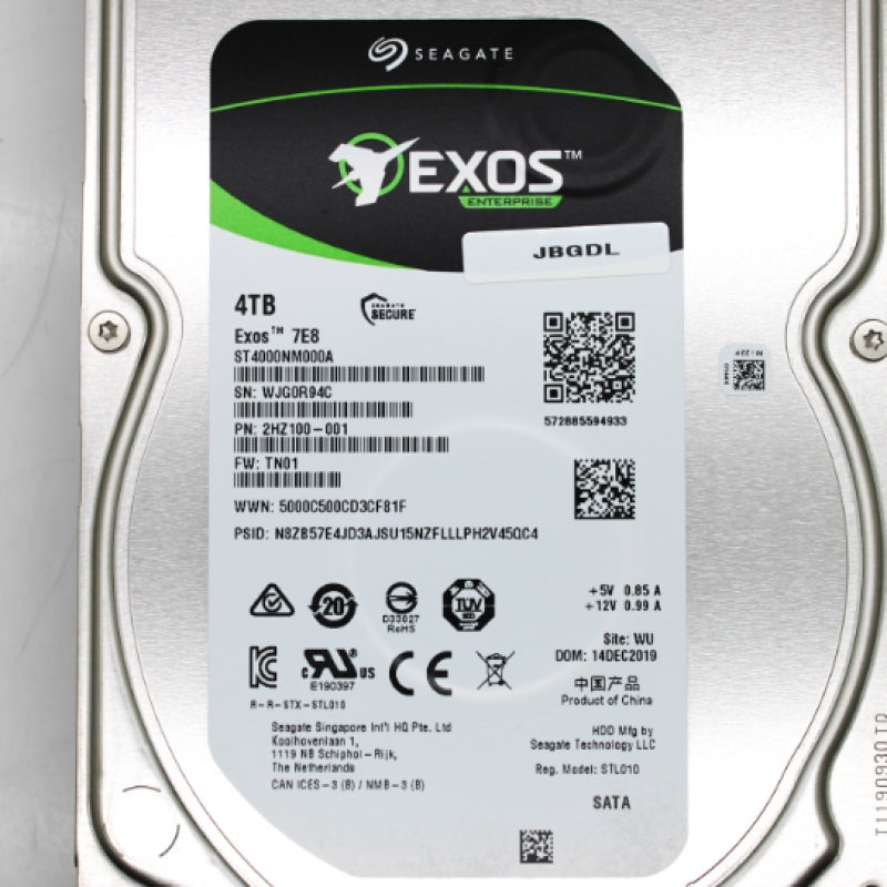 Seagate Exos 7E8 Enterprise 4TB 7.2K RPM SATA 6Gb/s 3.5" Hard Drive ST4000NM000A