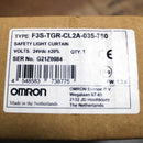 Omron 2 x PNP 14ms 24V 250mA IP65 F3S Safety Light Curtain F3S-TGR-CL2A-035-750