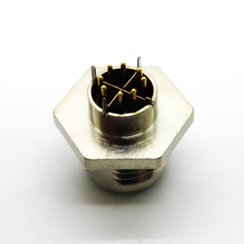 Metz Connect 8-Position M12-8  X-Coded Circular Connector Jack MMT371A3B5-0009