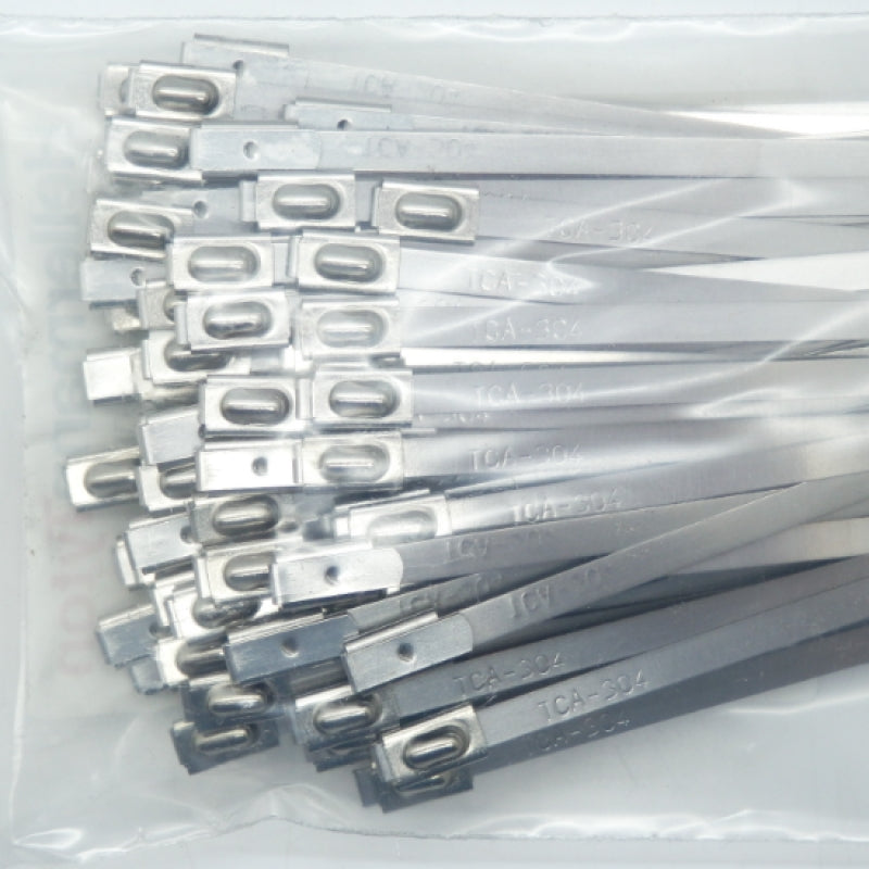 Pack of 100 HellermannTyton Metal Stainless Steel Self Locking Cable Tie MBT8S-S