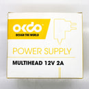 OKdo 12V 2A Multihead Power Supply FJOS2101119 FJ-SW126G1202000N 223-7609