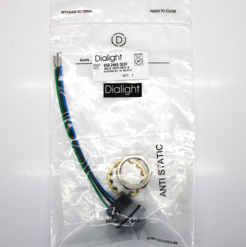 Dialight Green / Blue LED Panel Mount Indicator 658-2465-303F