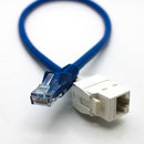 Tripp Lite 18" RJ45 M/F PoE+ Cat6 Unshielded Keystone Jack Cable N237-F18N-WHSH