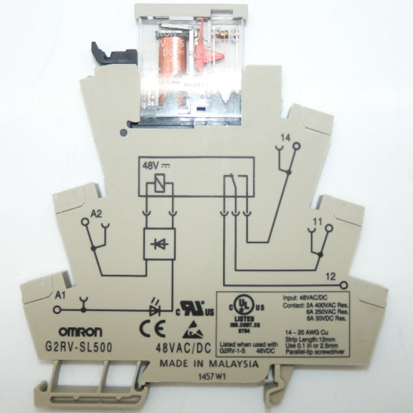 Omron AC/DC48 Power Relay and Socket G2RV-SL500 AC/DC48